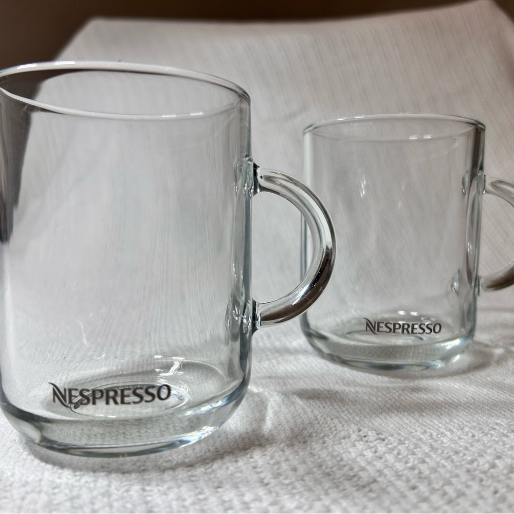 Nespresso Transparent Glass Mugs